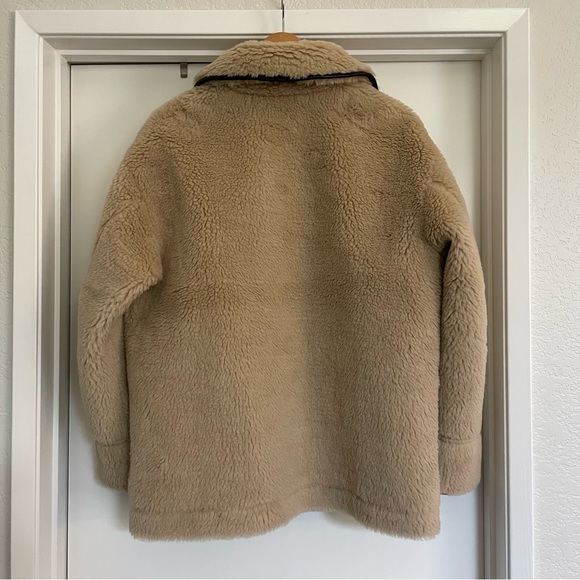NWT Gap x Sandy Liang Reversible Vegan Leather Sherpa Jacket - Picture 4 of 4